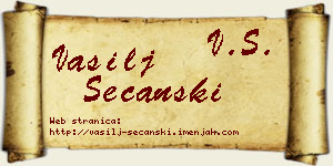 Vasilj Sečanski vizit kartica
